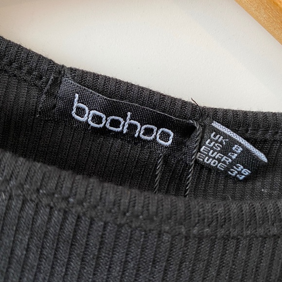 Black Ribbed T-Shirt - Picture 3 of 3